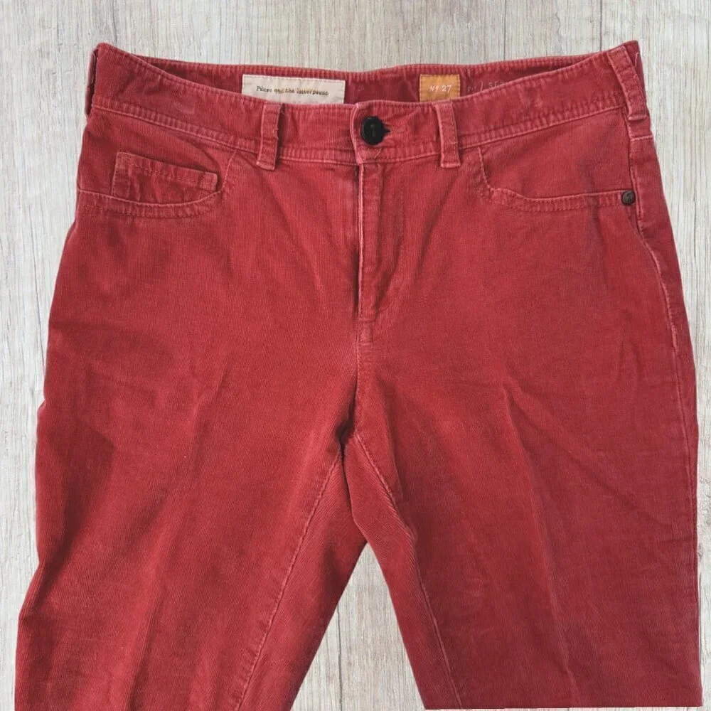 PILCRO Anthropologie Pilcro Serif Cords Corduroy Skinny Button Fly Pants 27